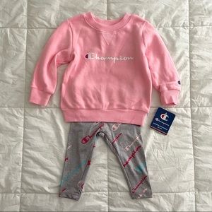 Champion Pink Sweatshirt and Leggings Set